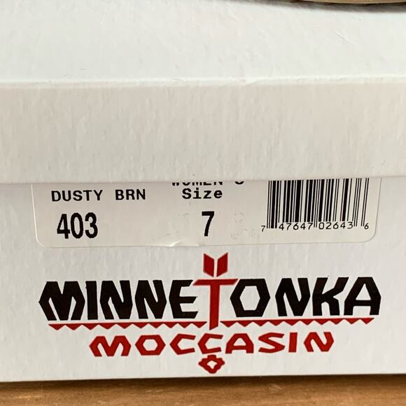 MINNETONKA Moccasin Womens 7 Kilty Hardsole Driving Dusty Brn Suede Fringe 403 - Picture 6 of 15